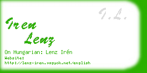 iren lenz business card