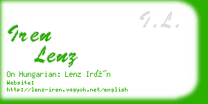 iren lenz business card